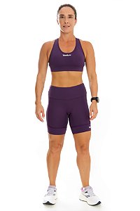 Bermuda Feminino Compress Multi bolsos Roxo