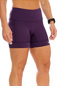 Short Feminino Multi Bolsos Roxo