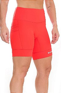 Bermuda Feminino Compress Multi bolsos Vermelho