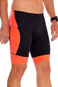 Bermuda Masculina Multi Bolsos Compress Laranja