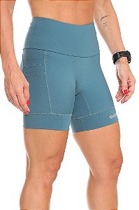 Short Feminino Compress Multi Bolsos Petróleo