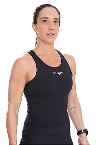 Regata Top Compressão 6 Bolsos Preto