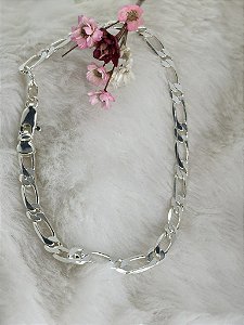 Pulseira Semijoia Hipoalergênico Happy Lyfe Banho Prata Masculina