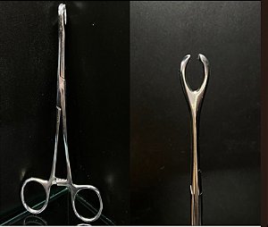 PT012 PINÇA FORCEPS FORESTER 16.5 CM OVAL  ABERTA