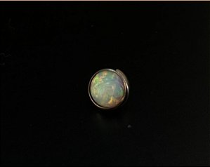 P0660 TOPO TITANIO SYNTETIC OPALA BRANCO PARA HASTE 1.6 5MM