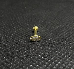 P0639 MICROBELL RODIO  RETO 1.2 8MM NAVETE DOURADO