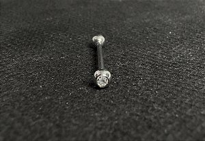 P0633 MAMILO AÇO BOLAS STRASS 16MM