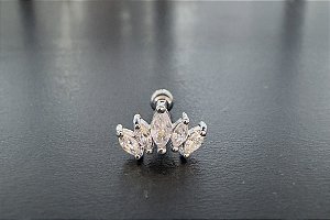 P0601 CLUSTER AÇO 5 PEDRAS 6MM