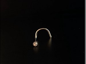 P0588 NOSTRIL AÇO 0.6MM PEDRA CRISTAL 1.5