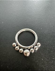 p0582 SEGMENTO AÇO INDIANO BOLAS LISAS  8MM