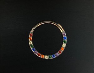 P0516 SEGMENTO TITANIO  FRONTAL RAINBOW 10MMM
