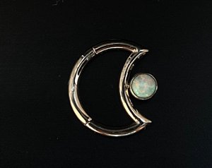 P0515 SEGMENTO TITANIO DAITH LUA PEDRA OPALA 8MM