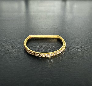 P0431 SEGMENTO TITANIO GOLD D - RING CRAVEJADO  12MM