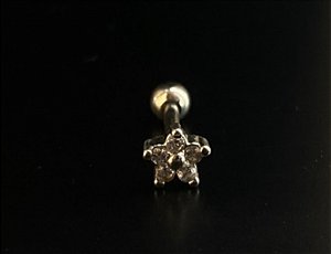 P0373 MICROBELL RODIO  RETO 1.2 6MM ESTRELA CRAVEJADA
