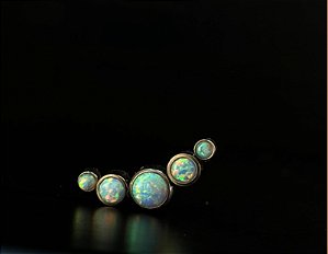 P0334 TOPO CLUSTER 5 PEDRAS OPALAS AZUL CLARO TITANIO 1.2 TN283