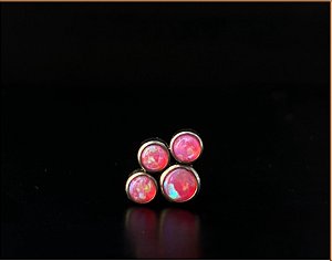 P0332 TOPO TITANIO PATINHA OPALAS-ROSA  1.2 TN316-2