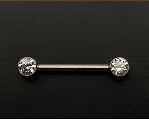 P0321 MAMILO AÇO 316L PUSH PIN ZIRCONIA 14MM