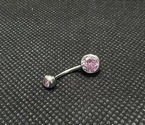 P0313 BANANA RODIO DOURADO PINGENTE TRÊS ESTRELAS DE PEDRA