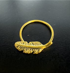 P0214 ARGOLA RODIO DOURADO PENA 8MM