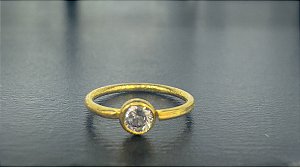 P0207 ARGOLA RODIO DOURADO DAITH PEDRA 2,5MM 8MM