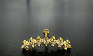 P0186 CLUSTER PVD GOLD 7 PEDRAS 8MM 1.2