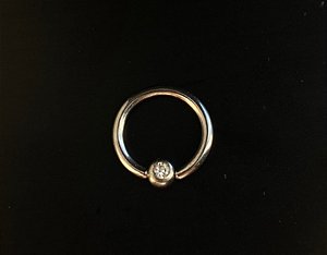 P0105 CAPTIVES AÇO  STRASS CRISTAL 6MM