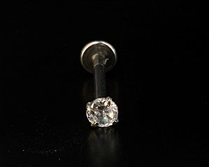 P0102 LABRET AÇO 1.2 8MM COM PEDRA DE 2.5 R.I