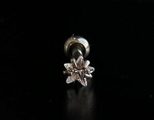 P0057 MICROBELL AÇO RETO ESTRELA 3 MM ZIRCÔNIA  8MM