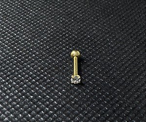 P0052 MICROBELL RETO PVD DOURADO PEDRA 2,5 1.2 8MM