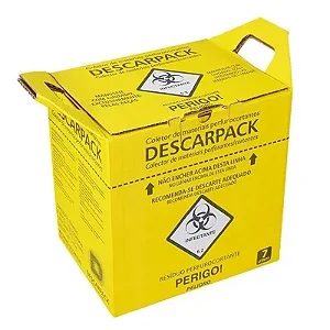 Descarpack - 7 L Caixa Coletora Perfurocortantes Papelão electric ink