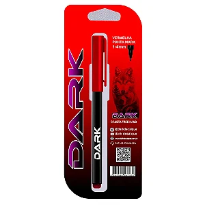 CANETA DARK FREE HAND VERMELHA 1- 4 MM