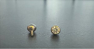 P0706 TOPO TITANIO PEDRA ZIRCONIA CUBICA 1.2   2.5