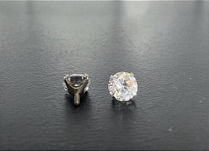 P0704 TOPO TITANIO CRISTAL ZIRCONIA GARRINHA 1.2  3MM