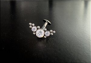 P0734 BANANA UMBIGO TITANIO CLUSTER PUSH PIN