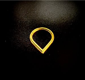 P0740 SEGMENTO GOTA BANHADO OURO  8MM