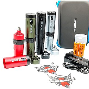 Pen BRONC com bateria + mais carregador de Bateira + 2 baterias recarregaveis + adaptador de cabo RCA