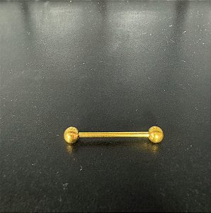 P0574 BARBELL TITANIO GOLD  22MM 1.6