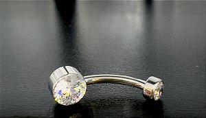 P0778 BANANA UMBIGO AÇO ZIRCONIA FLAT316L AZUL