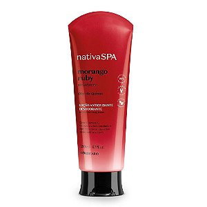 loção antioxidante hidratante morango ruby 200 ml
