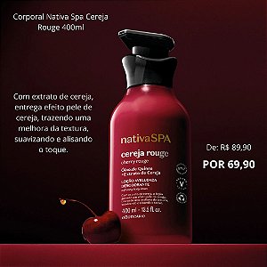 Desodorante Corporal Nativa Spa Cereja Rouge 400ml