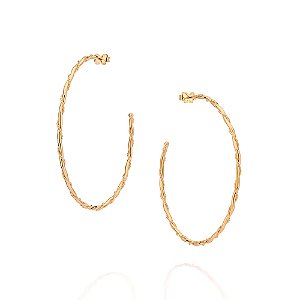 Brinco argola torcida banhado a ouro 18k - tam.único 5271560000