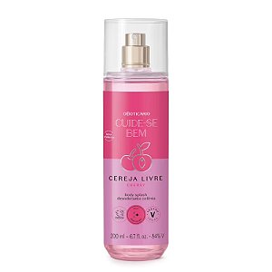 Body Splash Desodorante Colônia Cuide-se Bem Cereja Livre 200ml