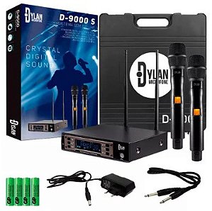 MICROFONE SEM FIO DUPLO DYLAN D-9000S