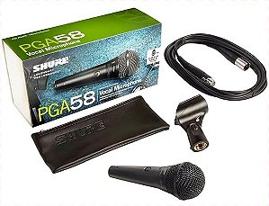 MICROFONE VOCAL SHURE PGA58LC