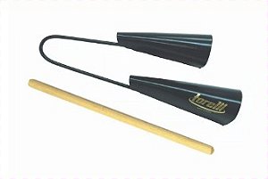 AGOGO DUPLO GRANDE PRETO TORELLI TO019 COM BAQUETA