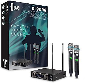 DYLAN MICROFONE DUPLO S/FIO UHF D-9000