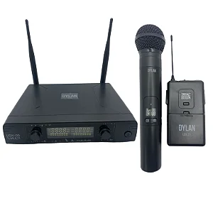 DYLAN MICROFONE DUPLO S/FIO UHF UDX05