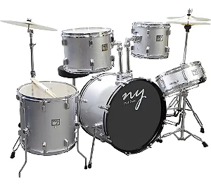 NY FIRST DRUMS BATERIA ACUSTICA BUMBO 20" PRATA