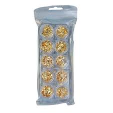 KIT FOLHA DE OURO C/10 UNIDADES