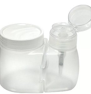 DOSADOR DE ACETONA COM PORTA ALGODÃO TRANSPARENTE